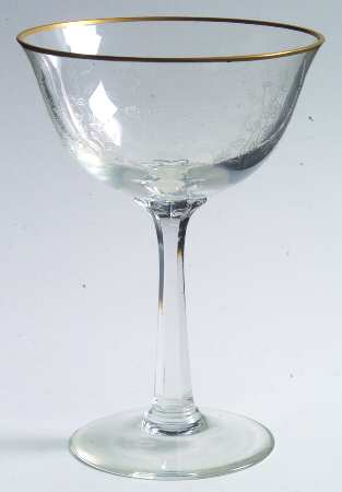 Fontaine (Gold Trim) Champagne/Tall Sherbet by Lenox