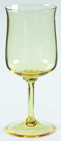 Gold Mist Yellow Wine Glass