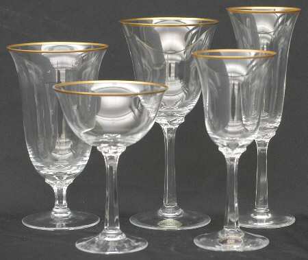 Hayworth (Gold Trim) 5 Piece Place Setting
