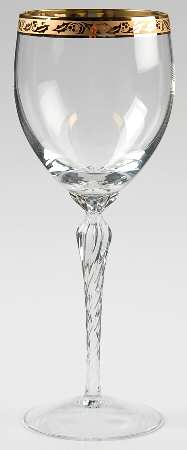 Holiday (Newer, Gold Trim) Water Goblet