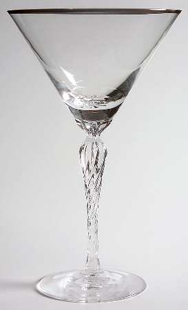 Madison (Platinum Trim) Martini Glass