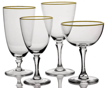 Mansfield (Gold Trim) 4 Piece Place Setting