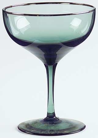 Silver Shadow Blue Gray (Platinum) Champagne/Tall Sherbet