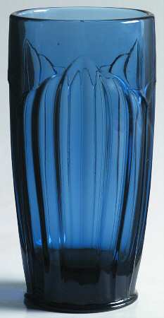 Sky Blossoms Blue Highball Glass