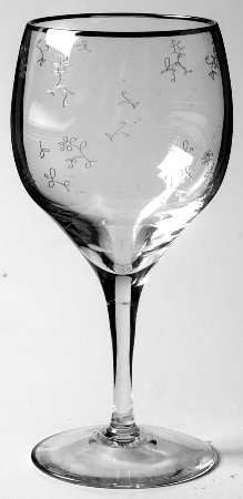 Springdale (Platinum Trim) Wine Glass