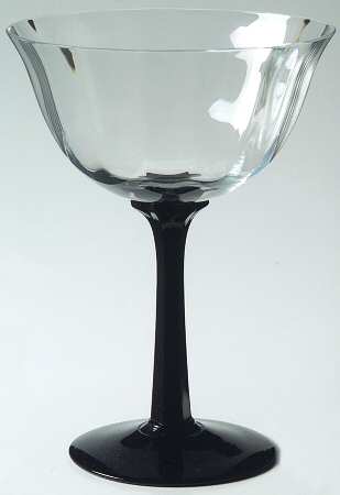 Sutton Place (Black Stem) Champagne/Tall Sherbet