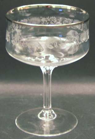 White Echo (Platinum Trim) Champagne/Tall Sherbet by Lenox