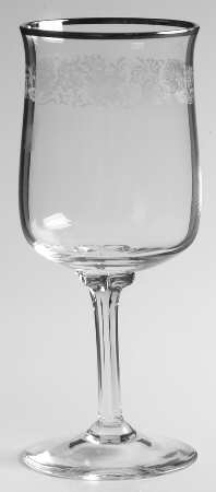 White Echo (Platinum Trim) Wine Glass by Lenox
