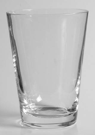 Handblown Clear 14 Oz Flat Tumbler