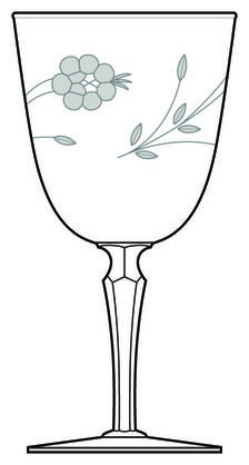 Carlton (Floral) Water Goblet