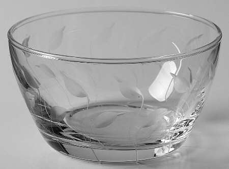 Crystal Leaf Small Fruit Dessert Bowl