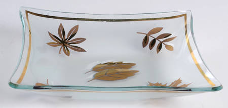 Golden Foliage 5" Square Plate