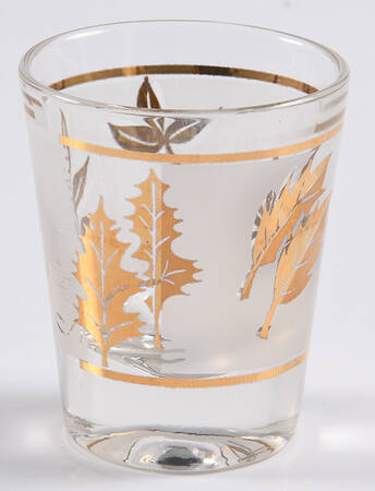 Golden Foliage Shot Glass by Libbey Glass Company