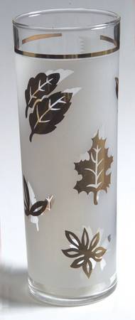 Golden Foliage Tom Collins Glass