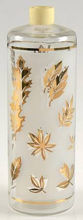 Golden Foliage Liquor Bottle without Plastic Dispenser
