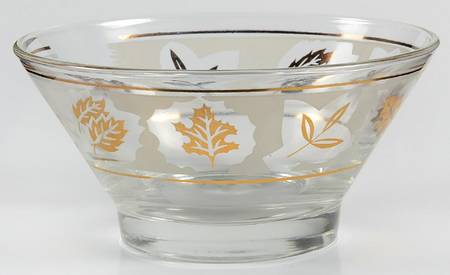 Golden Foliage Small Dessert Bowl
