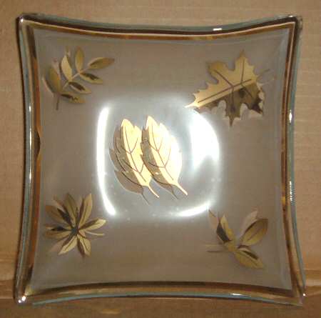 Golden Foliage 8" Square Plate