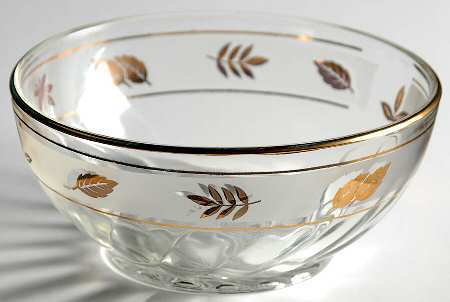 Golden Foliage Small Fruit Dessert Bowl
