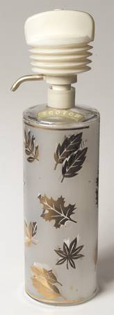 Golden Foliage Liquor Bottle with Plastic Dispenser