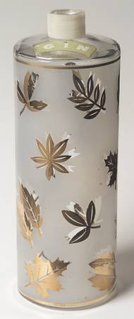 Golden Foliage Liquor Bottle without Plastic Dispenser