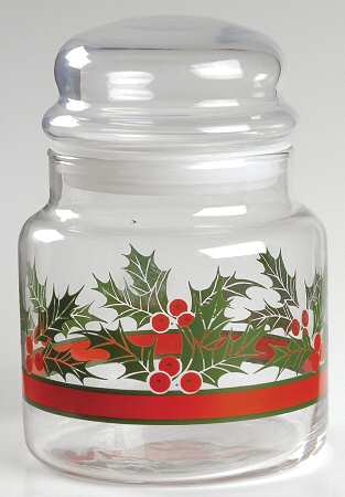 Holly & Berries 5" Storage Jar & Lid