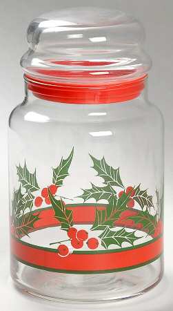 Holly & Berries 7" Storage Jar & Lid