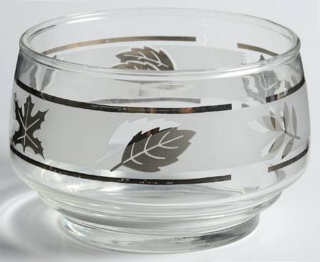 Silver Leaf Small Fruit Dessert Bowl