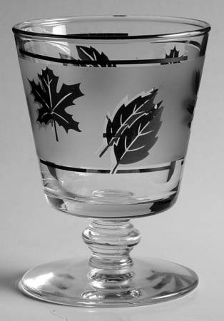 Silver Leaf On the Rocks Glass