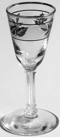 Silver Leaf Cordial Glass