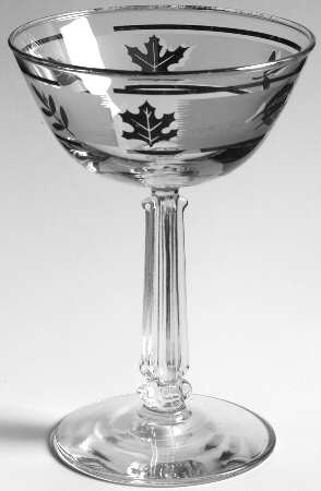 Silver Leaf Champagne/Tall Sherbet
