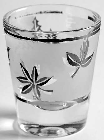 Silver Leaf Whiskey Glass