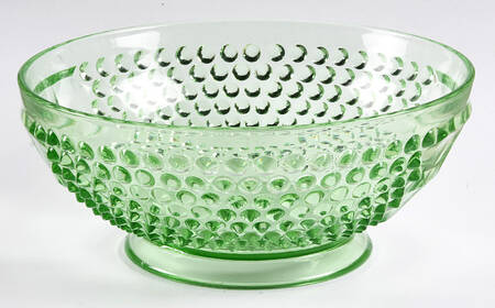 American Pioneer Green 8" Footed Cupped Bowl