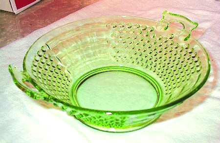 American Pioneer Green 9" Handled Bowl