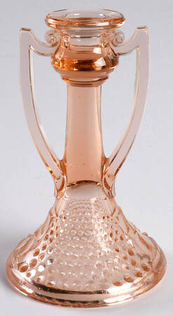 American Pioneer Pink 6" Single Light Candlestick