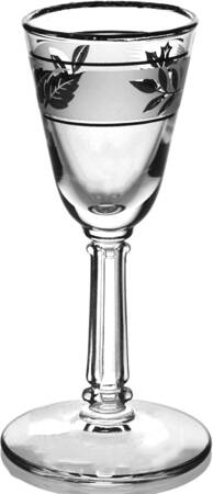 Silver Foliage  Cordial Glass