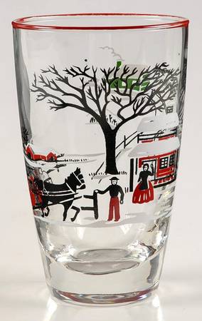 Currier & Ives Highball Glass