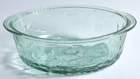 Orchard Fruit Green 3 Quart Round Covered Casserole No Lid
