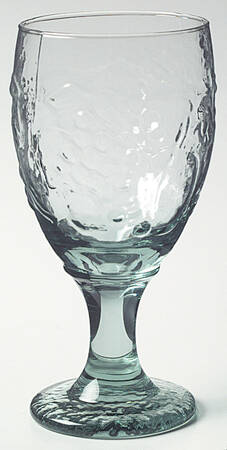 Orchard Fruit Green Water Goblet by Libbey Glass Company