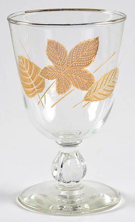 Gold Leaves Water Goblet