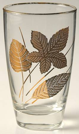 Gold Leaves 14 Oz Flat Tumbler