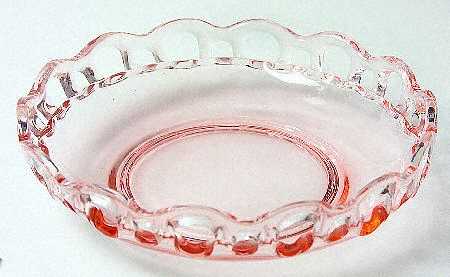 Open Work Pink (No Decoration) 7" Shallow Nappy
