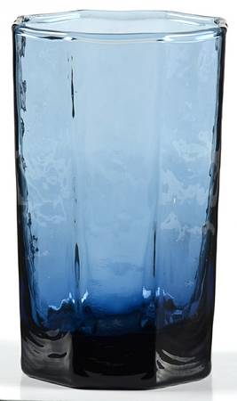 Facets Cobalt Flat Juice Glass
