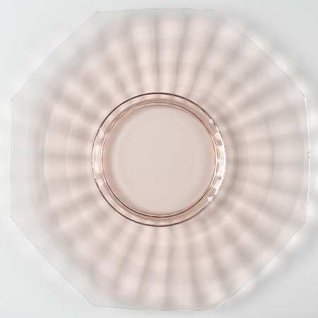 Octagon Bamboo Optic Pink 12" Sandwich Plate
