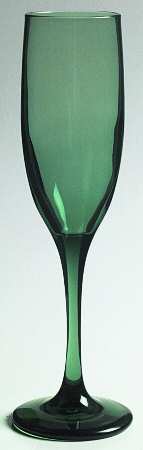 Premiere Dark Green Fluted Champagne by Libbey Glass Company