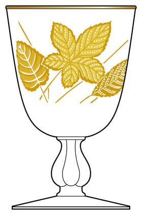 Gold Leaves by Libbey Glass Company