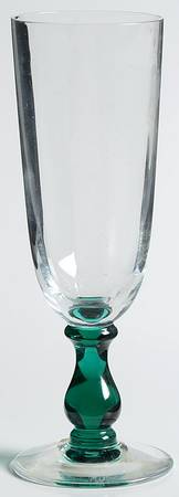 Deauville Green Fluted Champagne