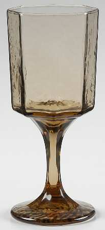 Facets Brown Wine Glass