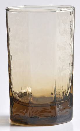 Facets Brown Flat Juice Glass