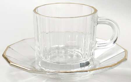 Canaletto Gold (Straight Optic) Demitasse Cup & Saucer Set