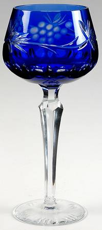 LA5 (Non Cut Stem) Cobalt Blue Hock Wine